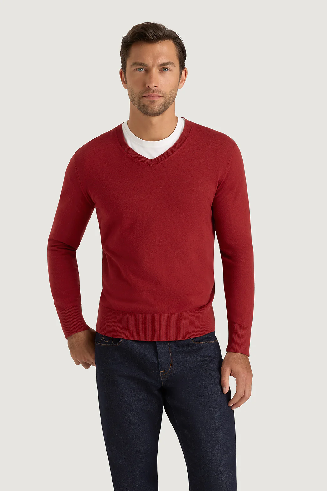 Asher Cotton Cashmere Vee - Image 3