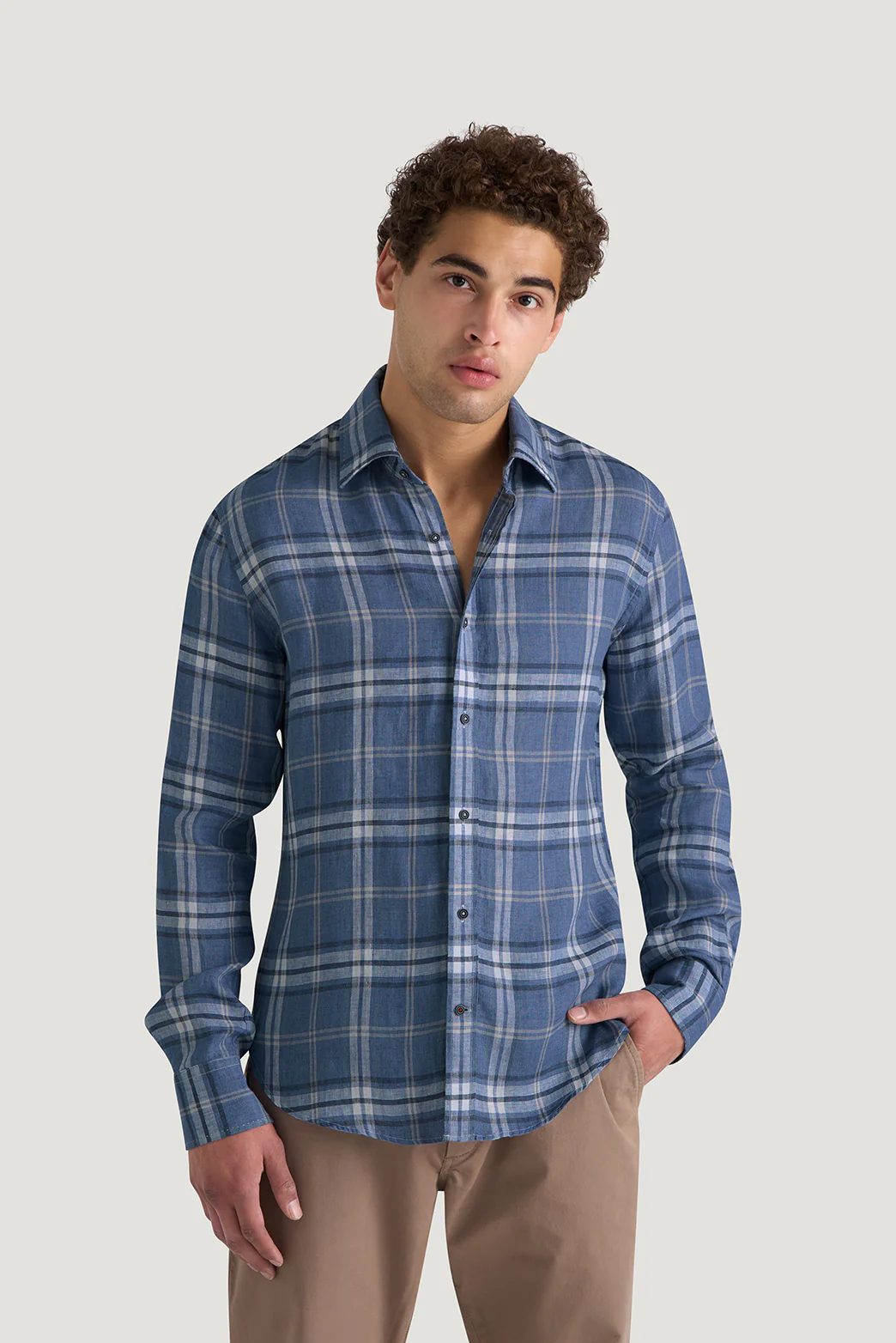 Bradfield Linen Check Shirt - Image 3