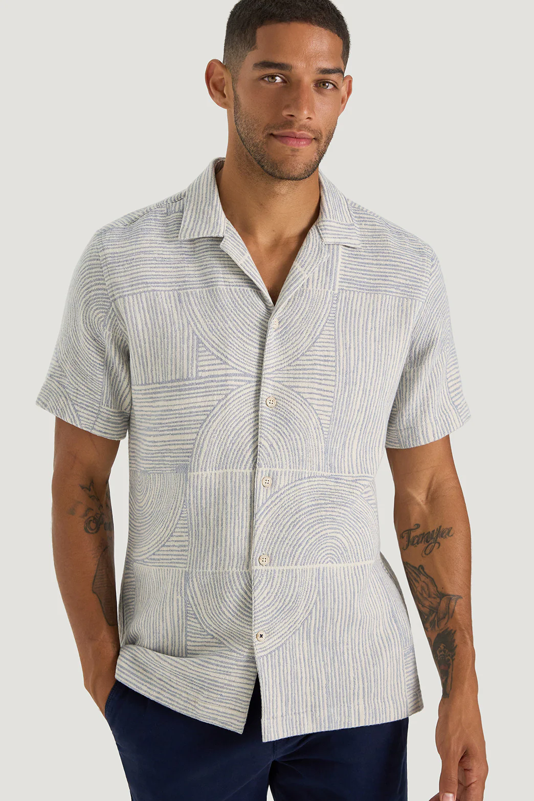 Certosa Geo Camp Collar Shirt - Image 2