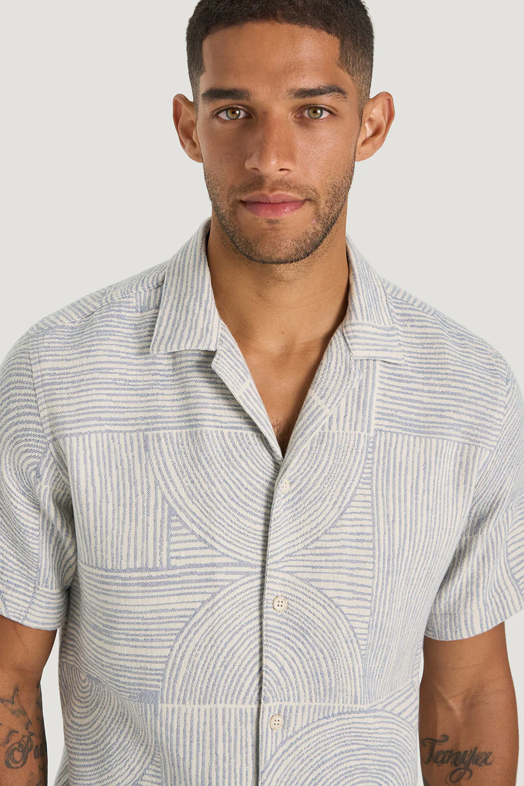 Certosa Geo Camp Collar Shirt - Image 4