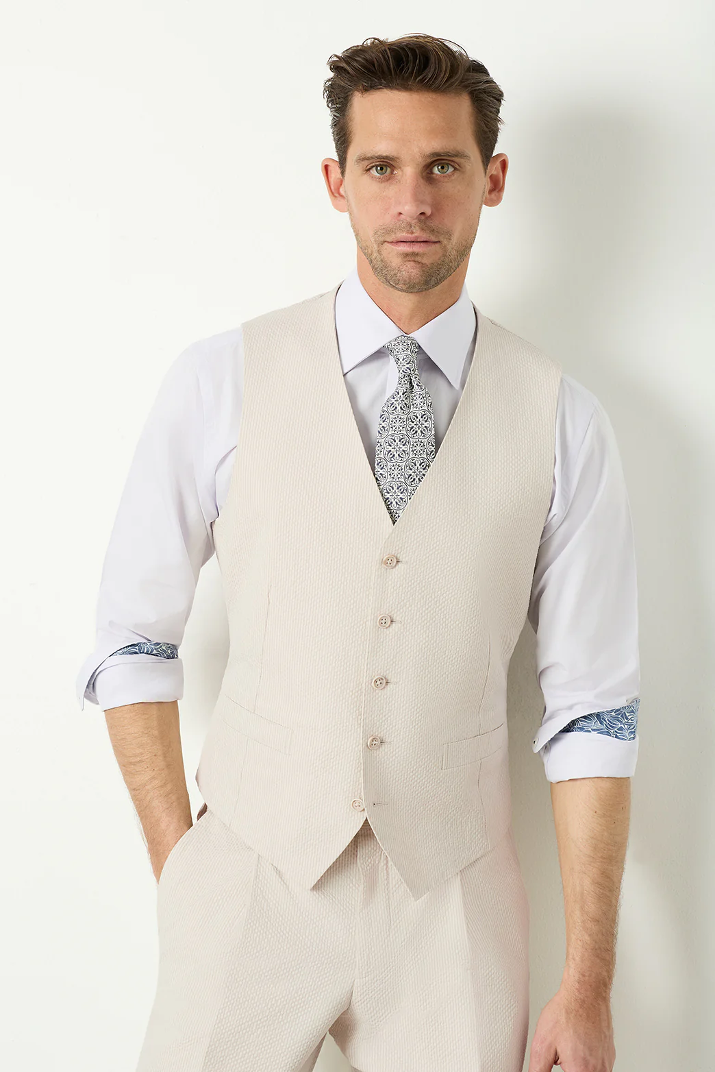 Coltrane Seersucker Waistcoat - Image 2