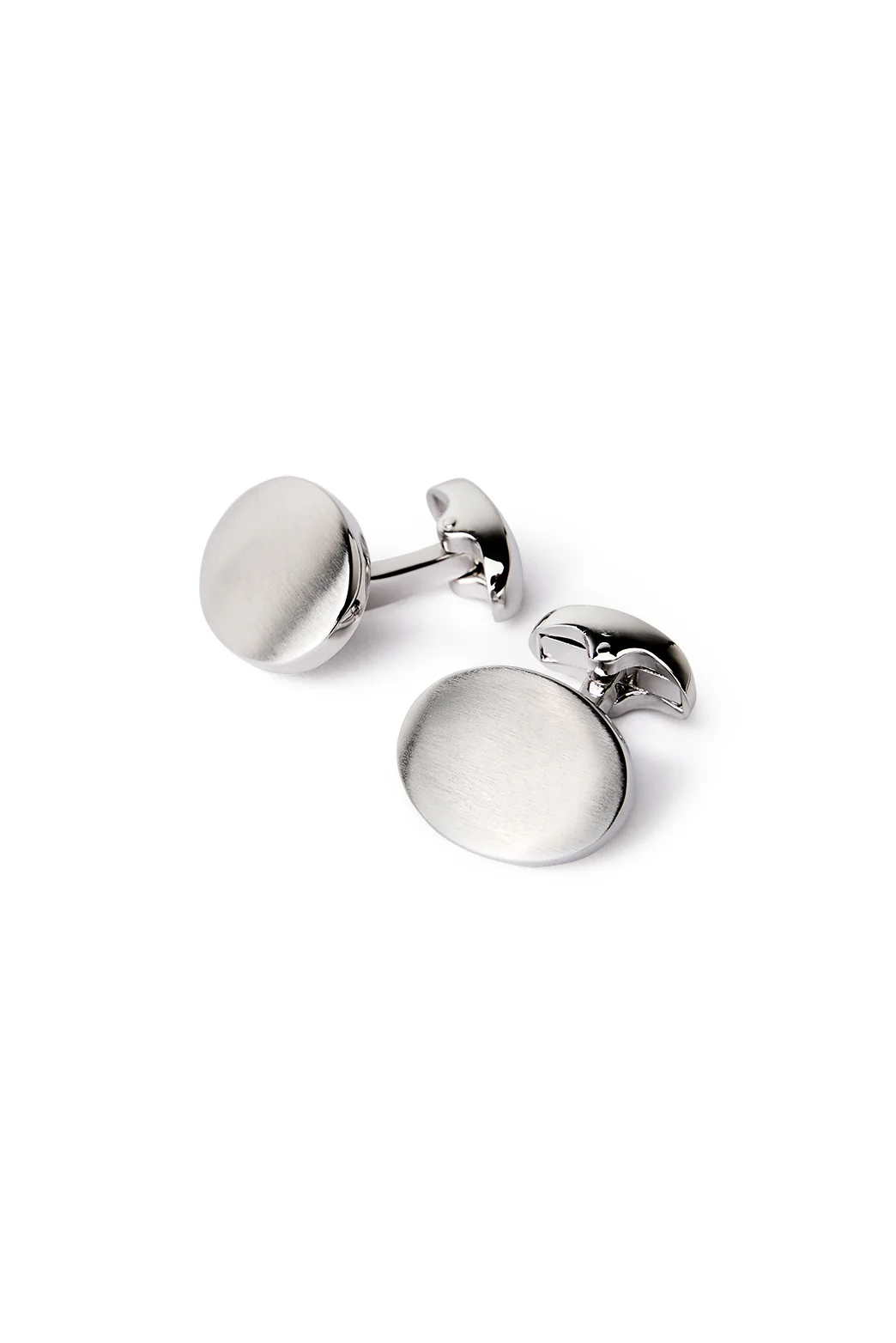 Edric Oval Rhodium Cufflink