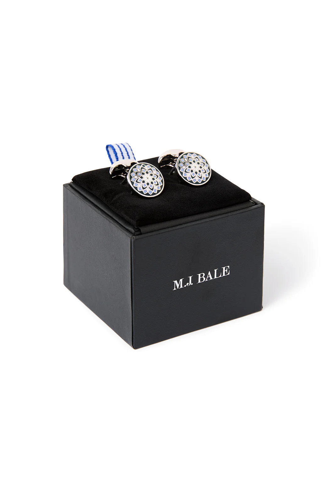 Marrakesh Silver/Blue Cufflink - Image 2