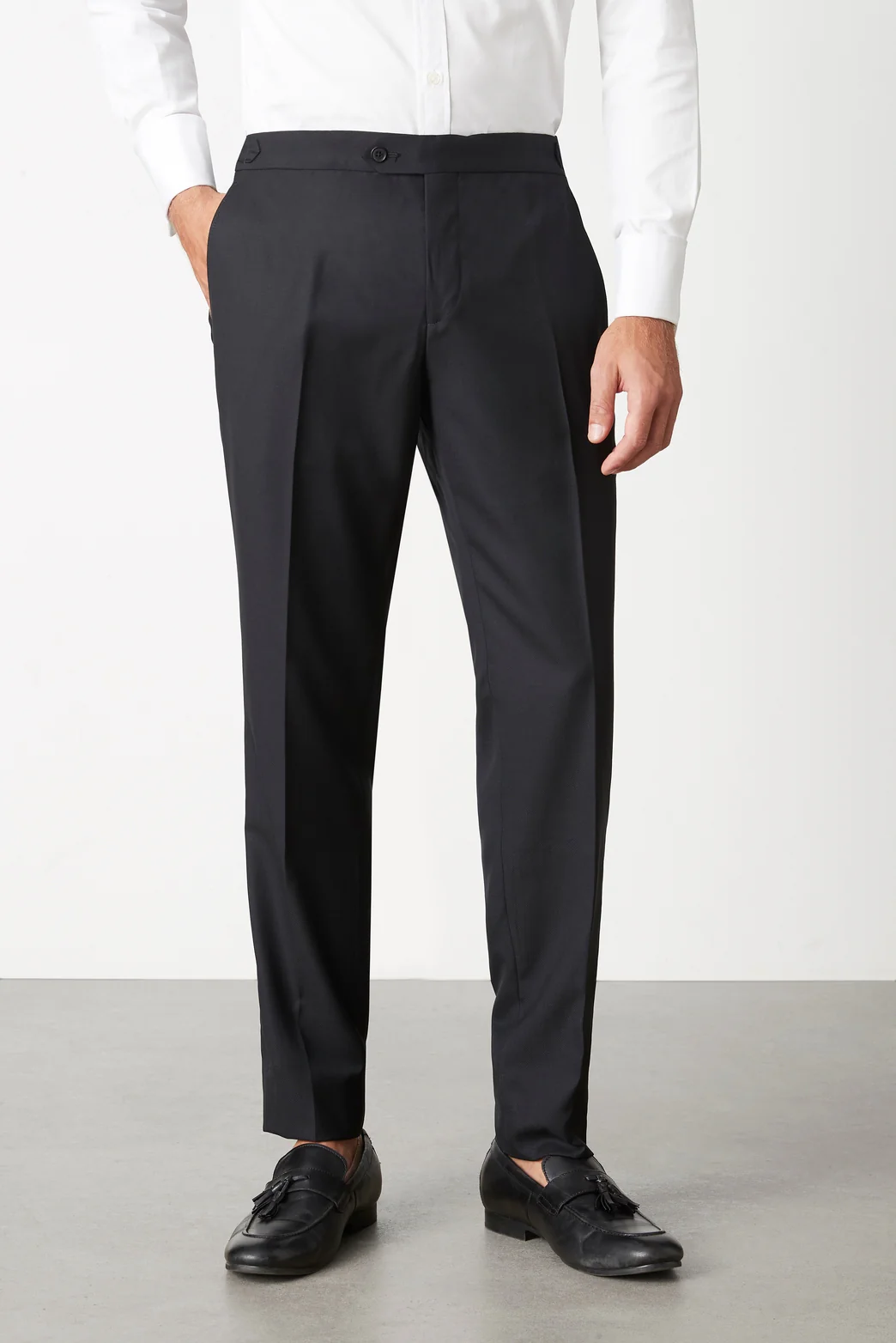Saunders Black Satin Trouser - Image 3