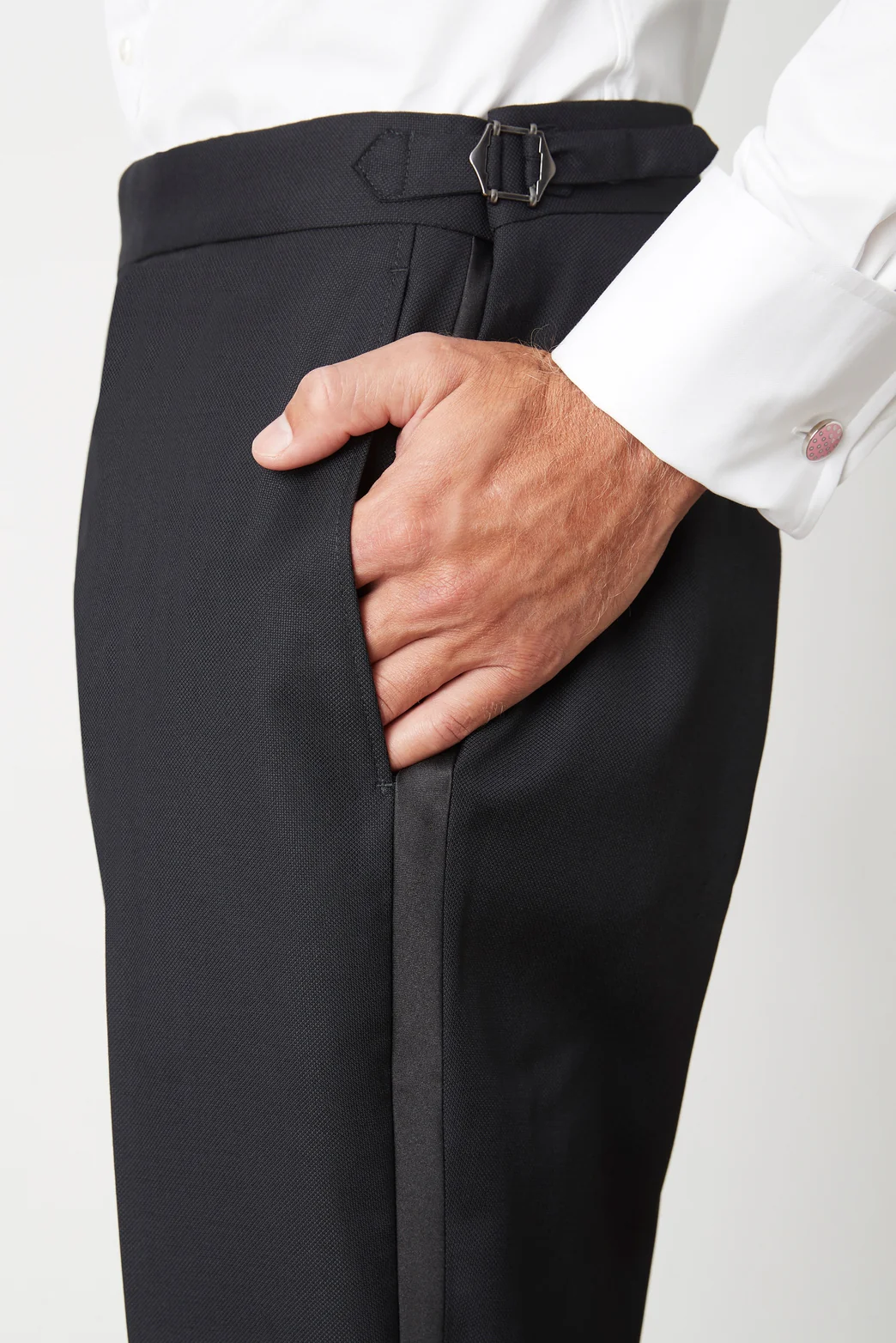 Saunders Black Satin Trouser - Image 5