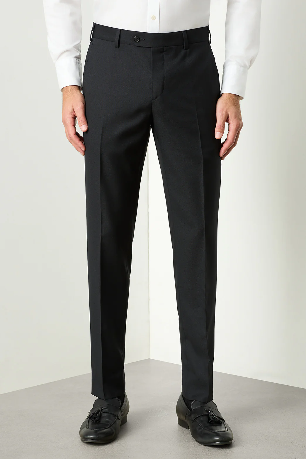 Saunders Black Slim Trouser - Image 3