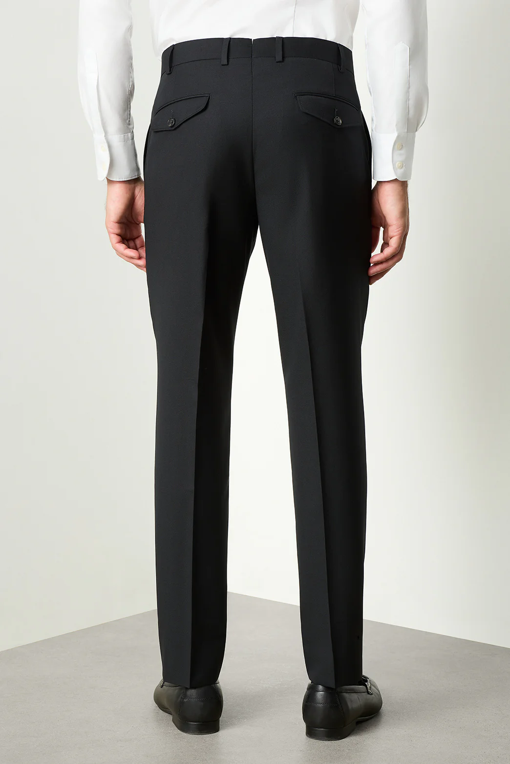 Saunders Black Slim Trouser - Image 4