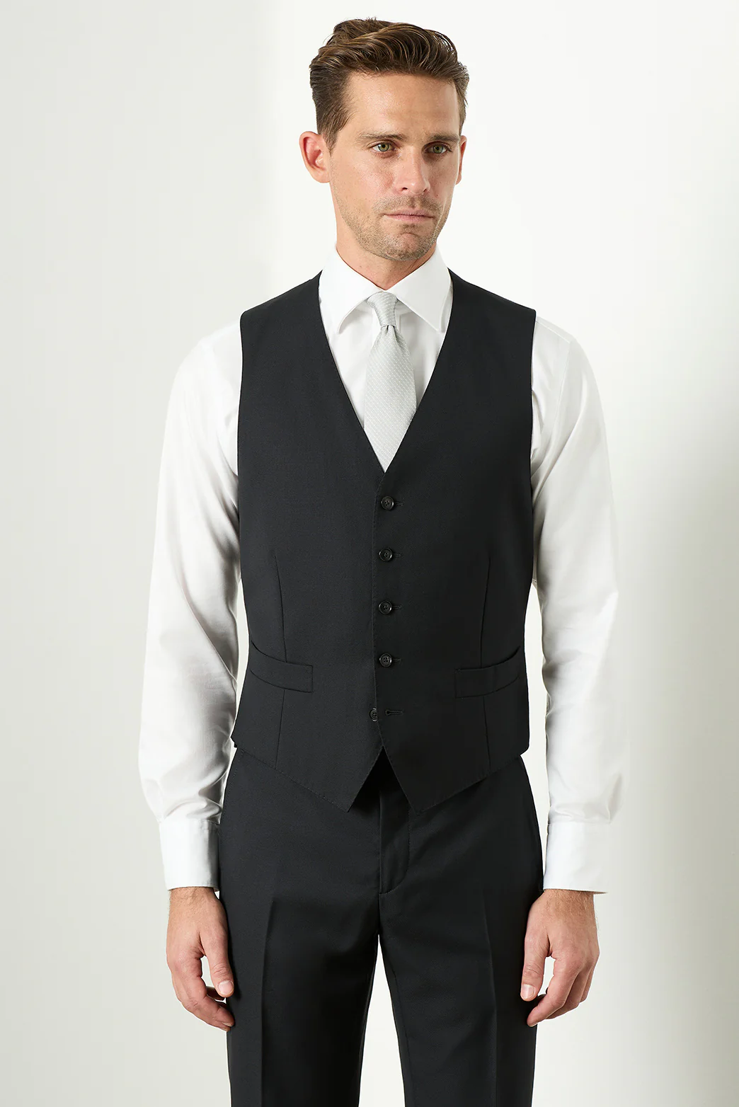 Saunders Black Waistcoat - Image 3