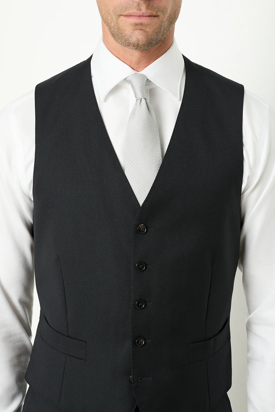 Saunders Black Waistcoat - Image 6