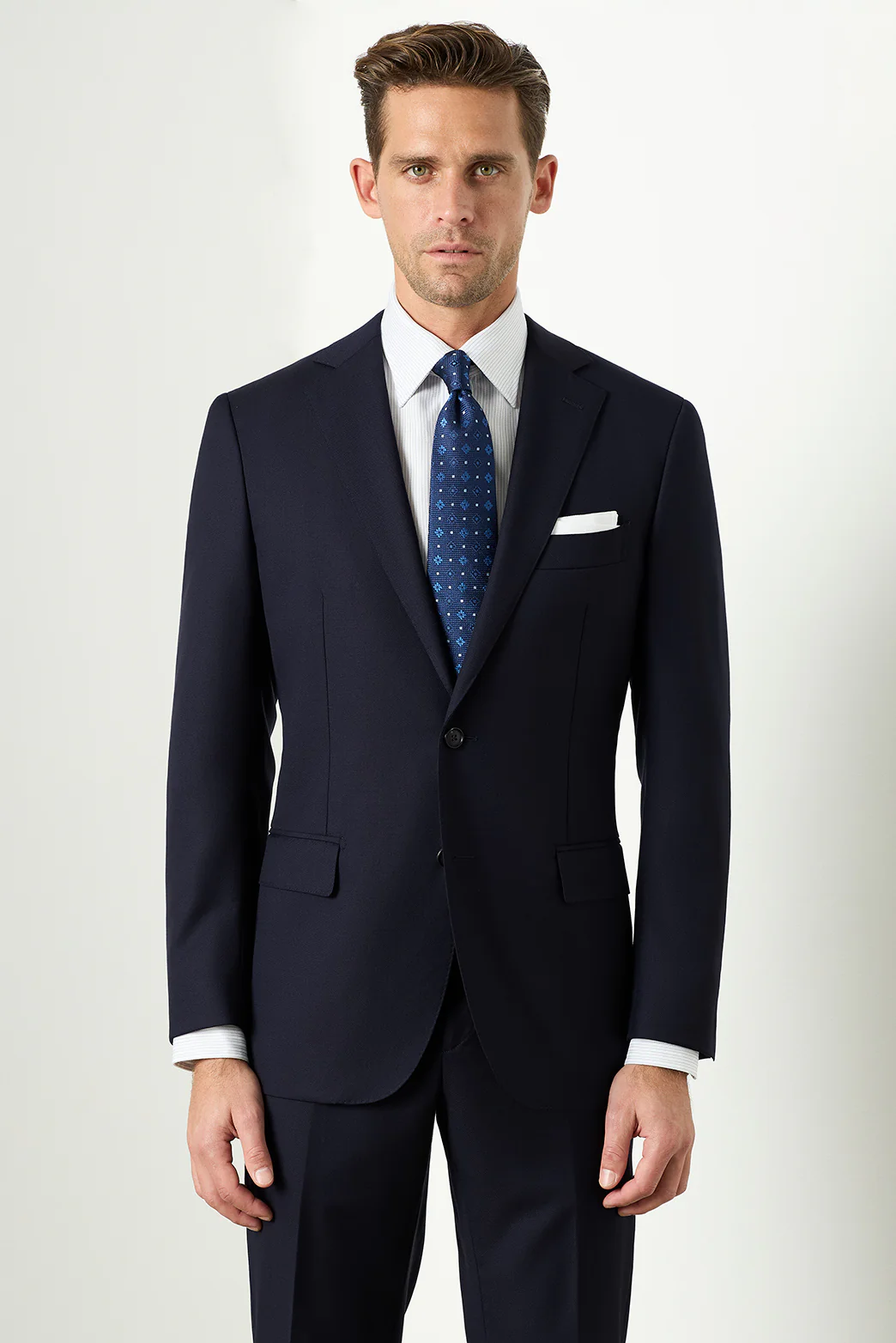 Saunders Navy Slim Jacket - Image 3