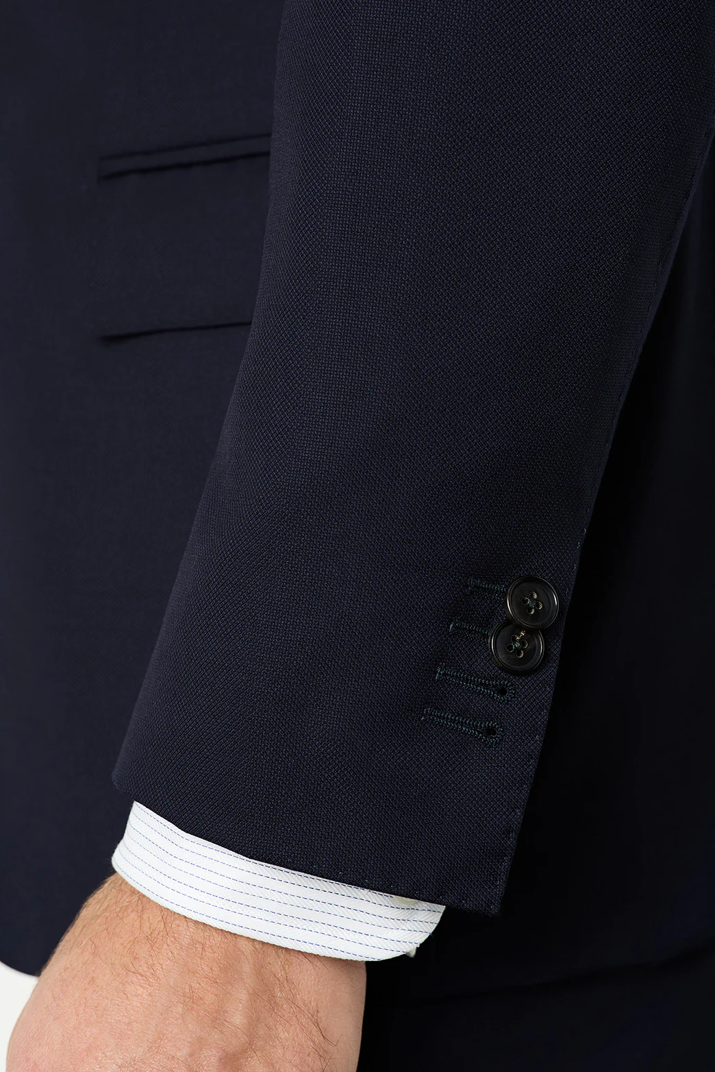 Saunders Navy Slim Jacket - Image 5