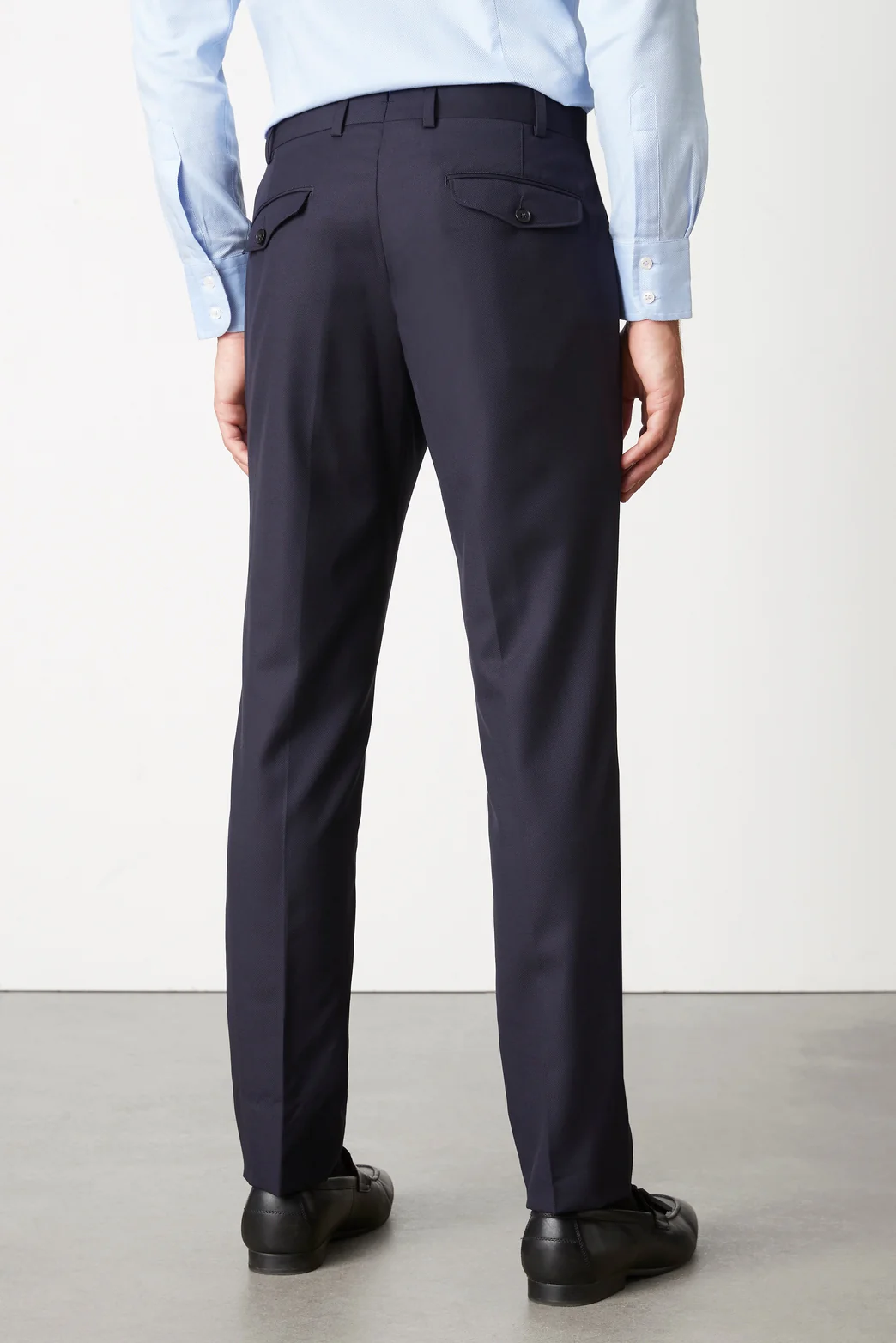 Saunders Navy Slim Trouser - Image 3