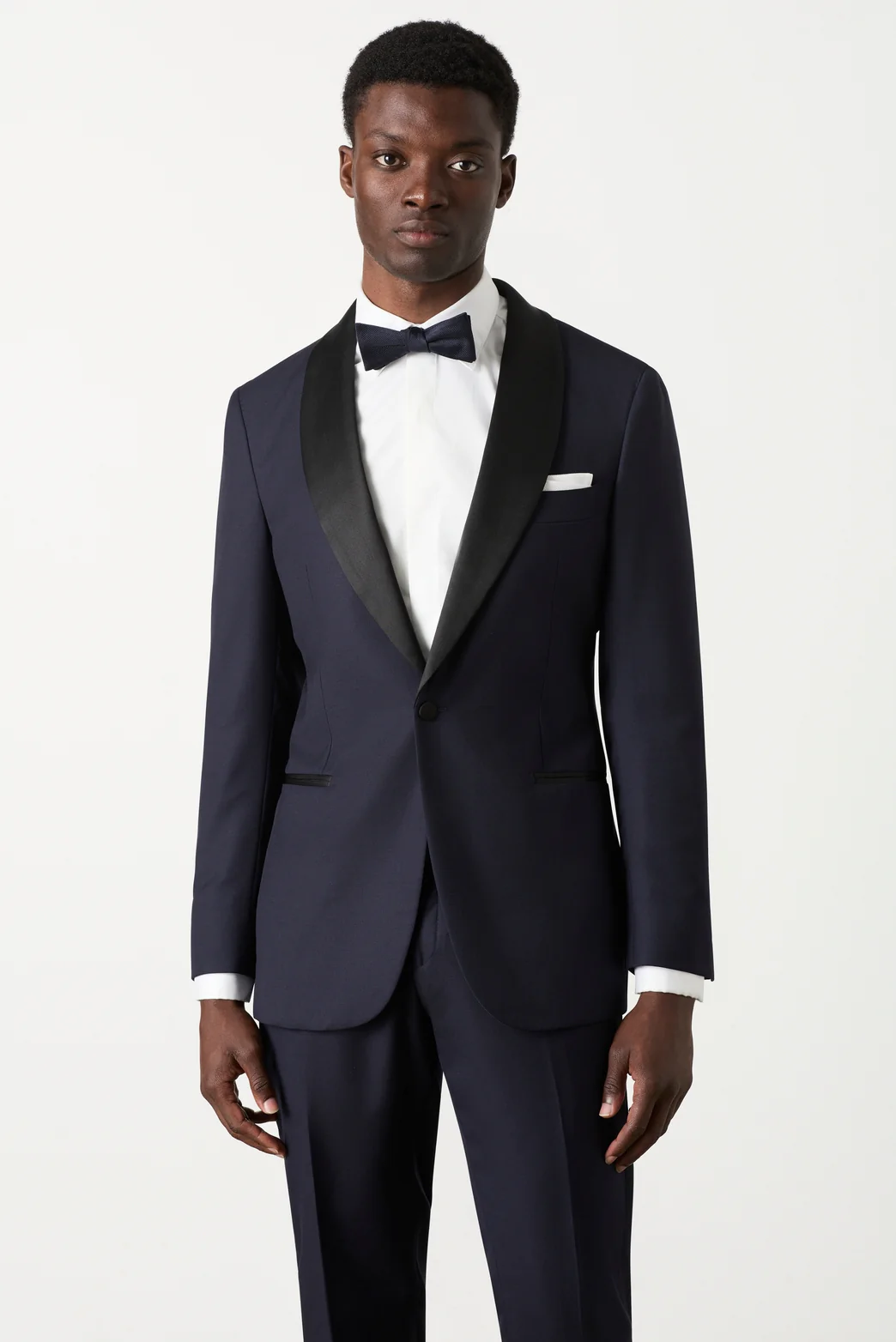 Saunders Navy Tuxedo Jacket N - Image 3