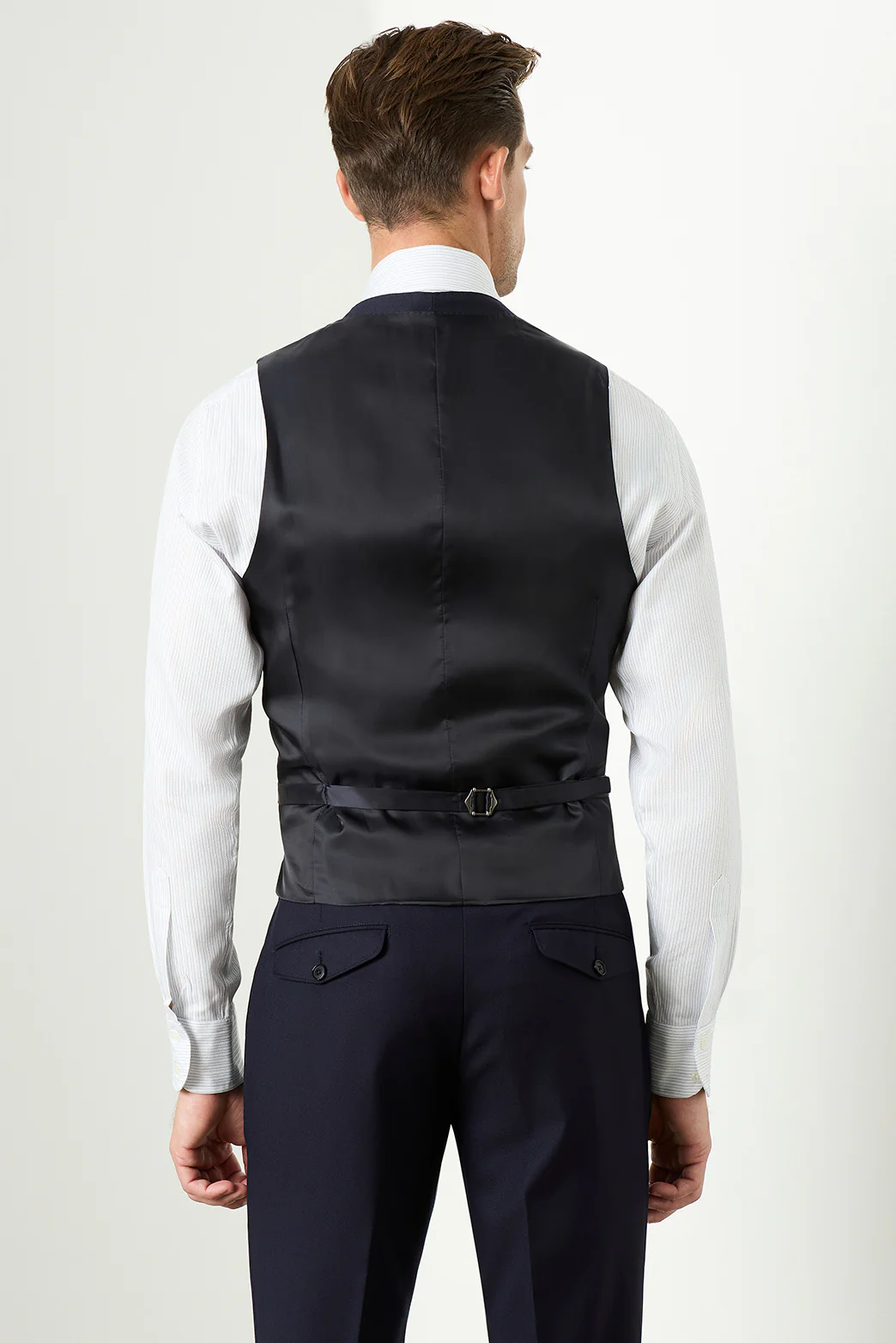 Saunders Navy Waistcoat - Image 4